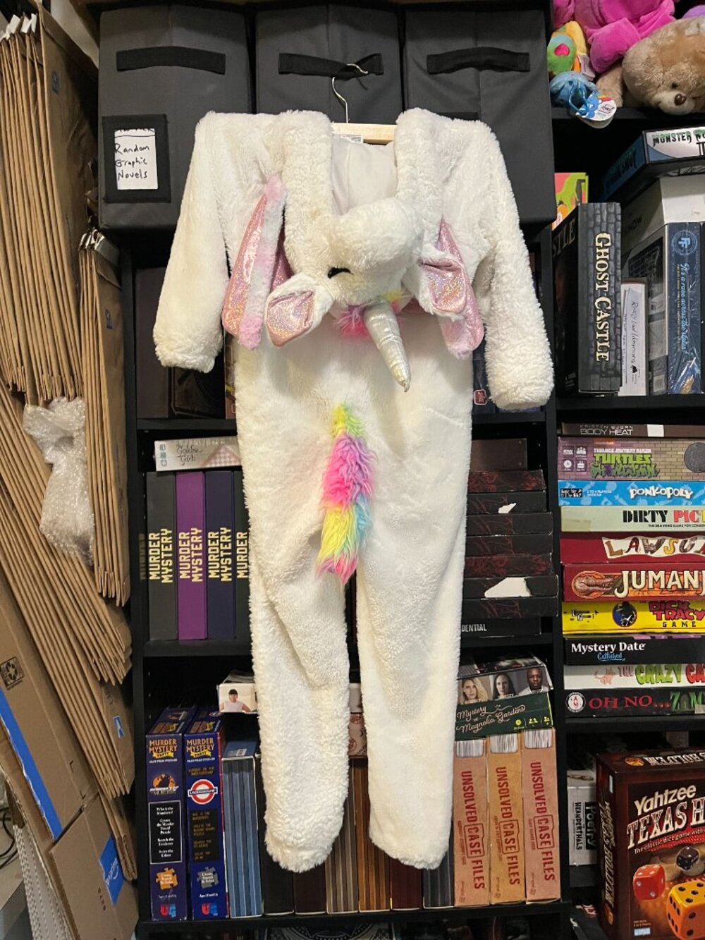 Hyde & EEK! Boutique Unicorn Costume Toddler Size 4-5T Plush Hooded Halloween